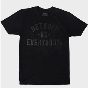 Detroit Vs Everybody Classic Black-Black Tee, S